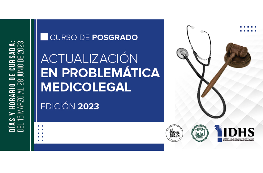  Curso de Posgrado “Actualización en Problemática Médico Legal” – Edición 2023