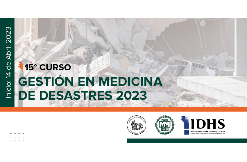  XV Curso de Gestión en Medicina de Desastres